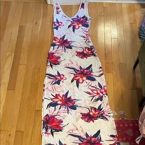 Dynamite white floral floor length dress